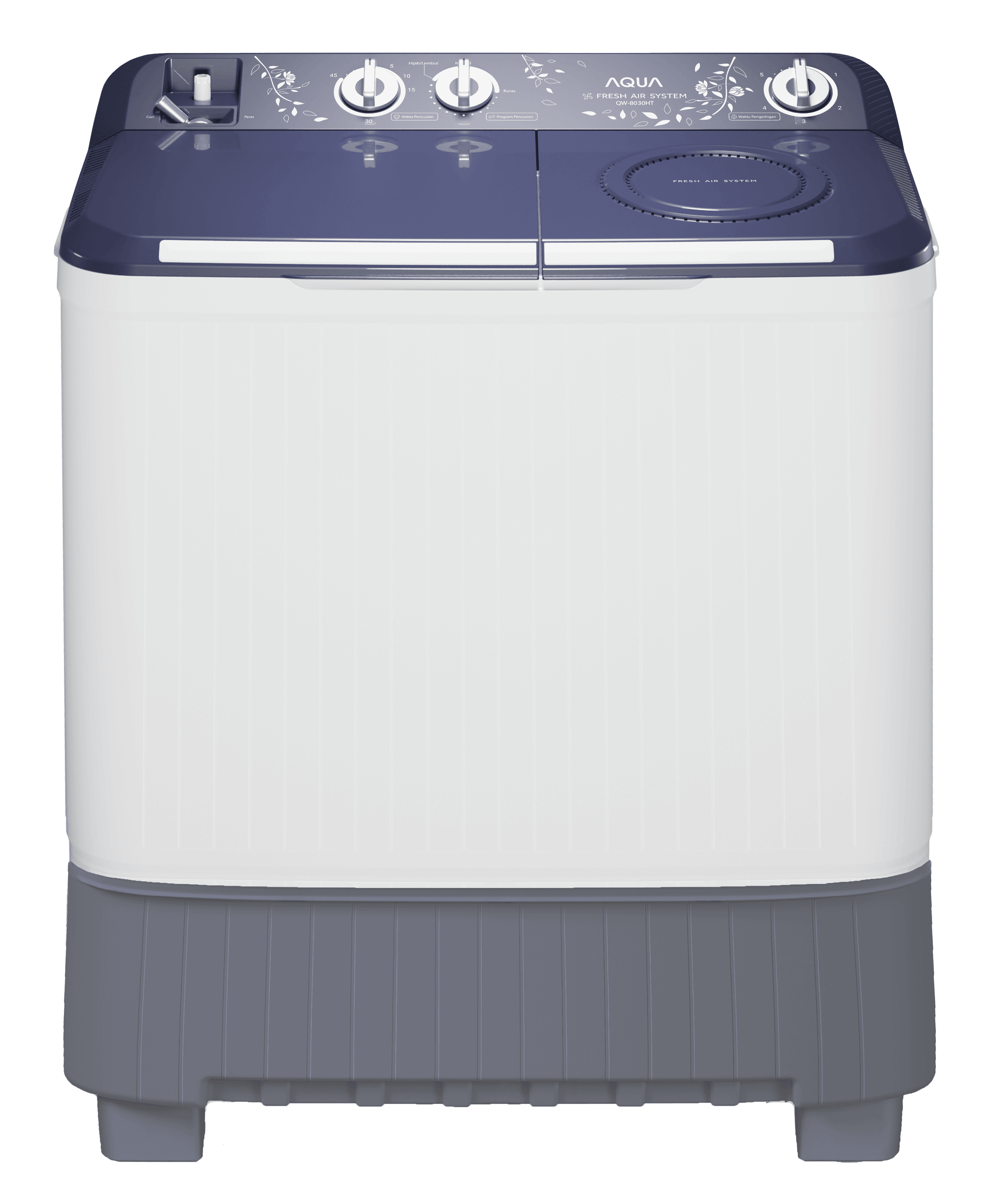 MESIN CUCI AQUA TWIN TUBE - 8 Kg - QW-8030HT