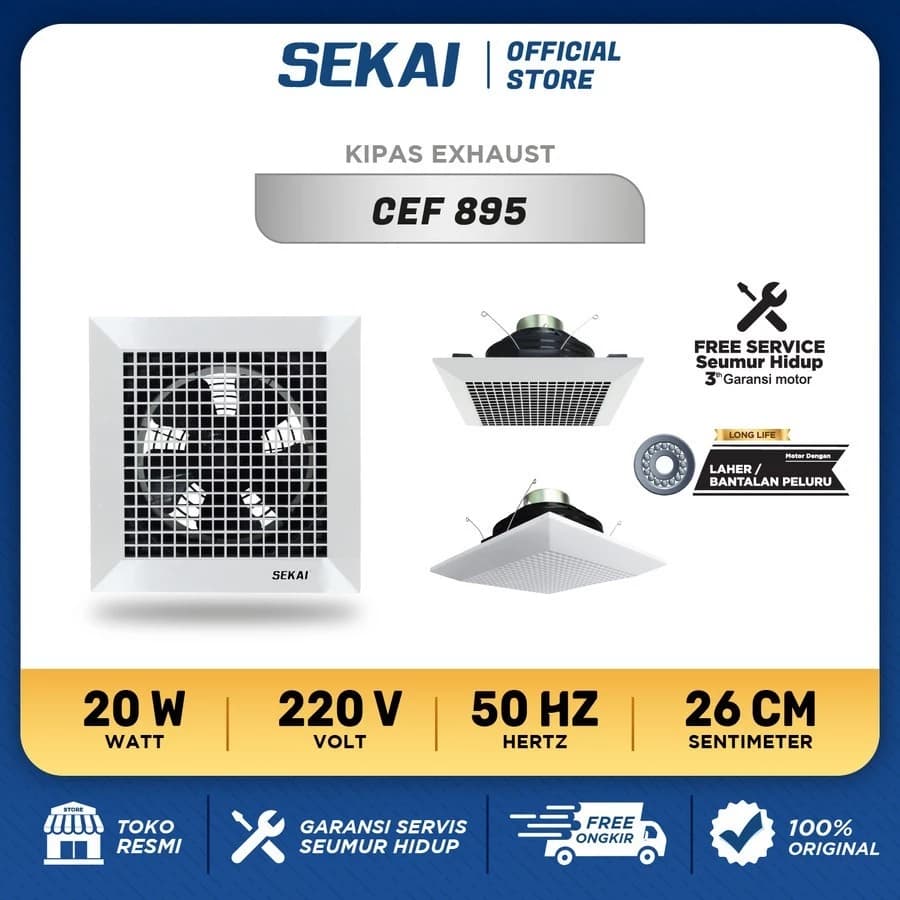 KIPAS PENGHISAP SEKAI - 8 Inch - CEF895
